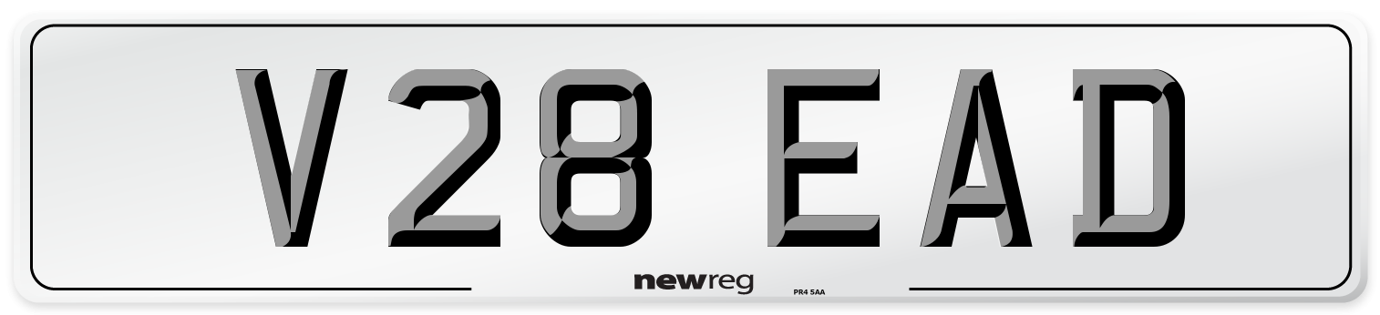 V28 EAD Number Plate from New Reg